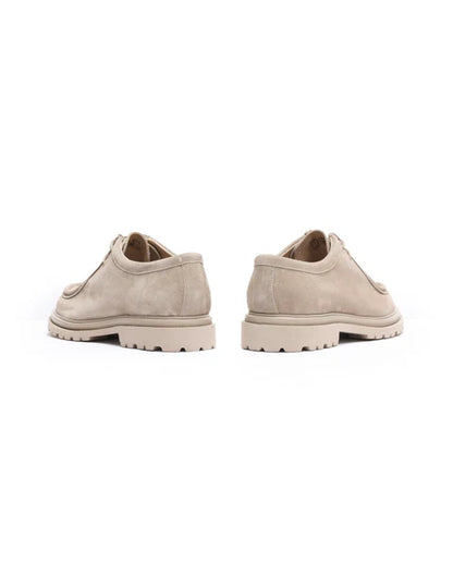 Men’s Light Beige Leather Sneakers – Seoul Edit | Rare Rabbit